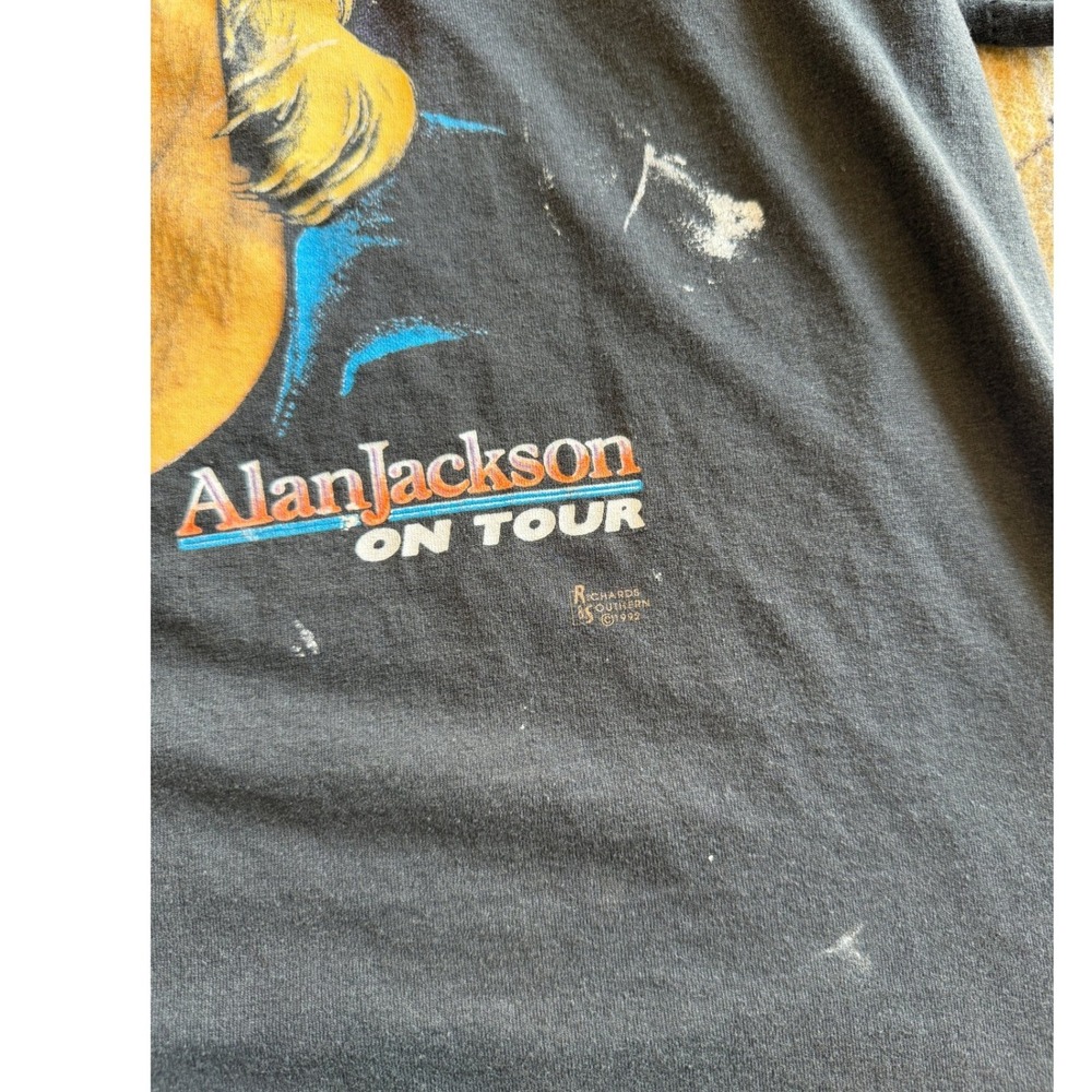 Vintage 1992 Alan Jackson Concert T-Shirt XL Screen Stars Best Country Music 90s - Picture 6 of 11